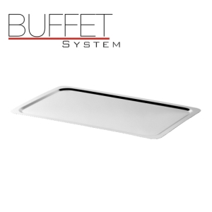 Buffet system - nerezový podnos s hladkým okrajem